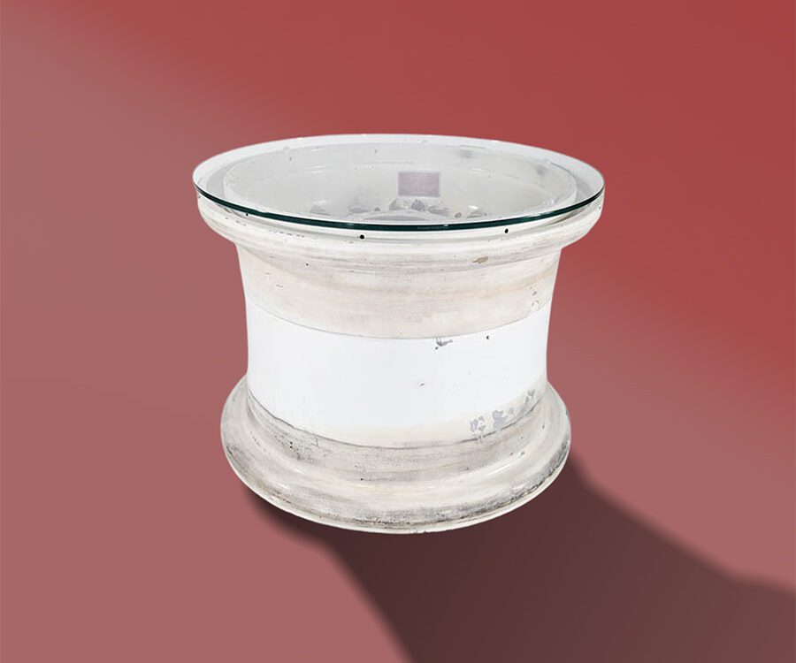 Boeing 737 Main Wheel Coffee Table Glass Top