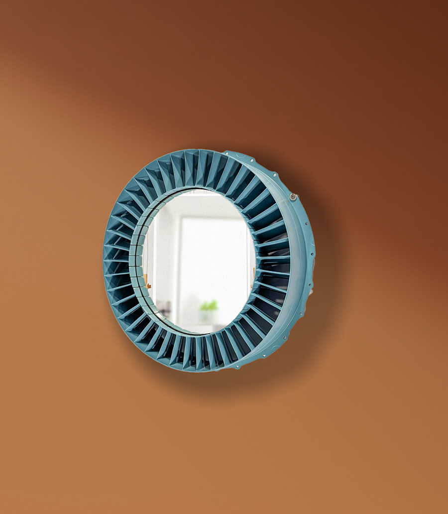 Adour Blade Ring Mirror — Powder-Coated RAF Provenance