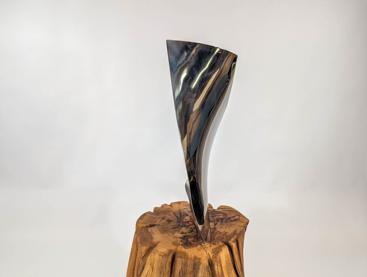 Polished CFM56 - 7B Stage 1 Fan Blade Mounted In Oak - Image 21