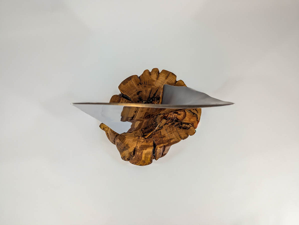 Polished CFM56 - 7B Stage 1 Fan Blade Mounted In Oak - Image 15