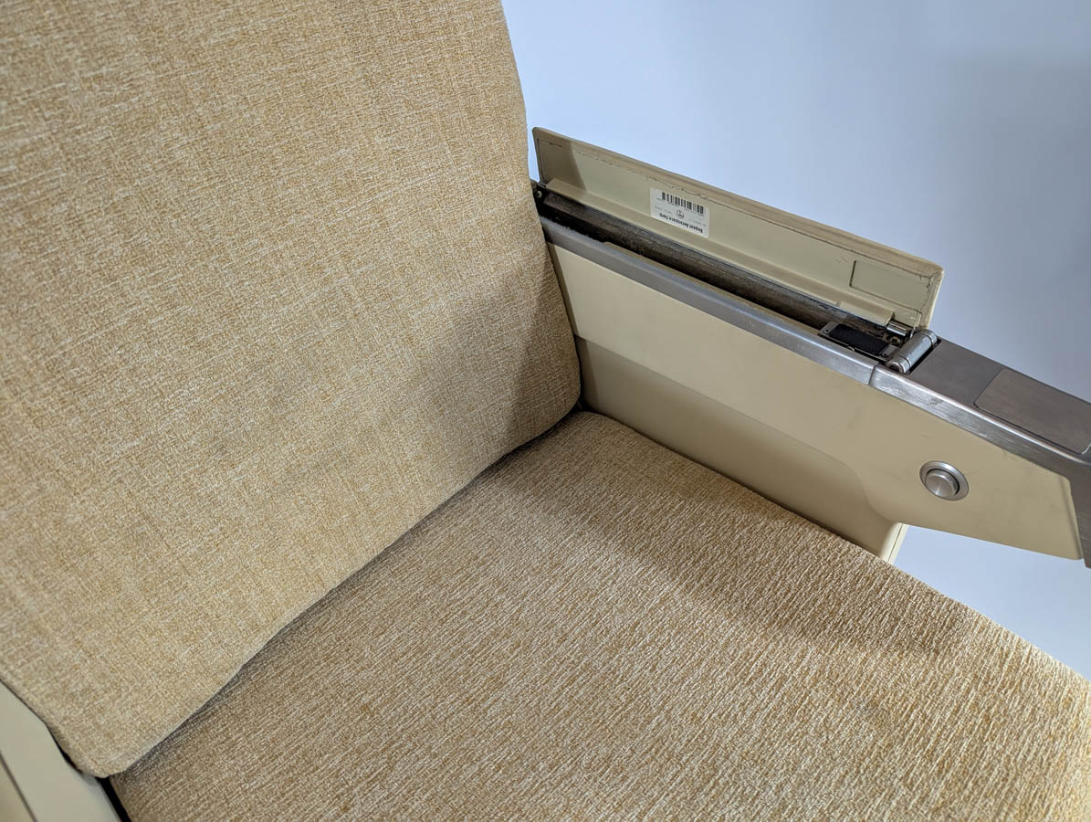 Boeing 727 Beige Office Chair With Fold Out Trays - Image 14