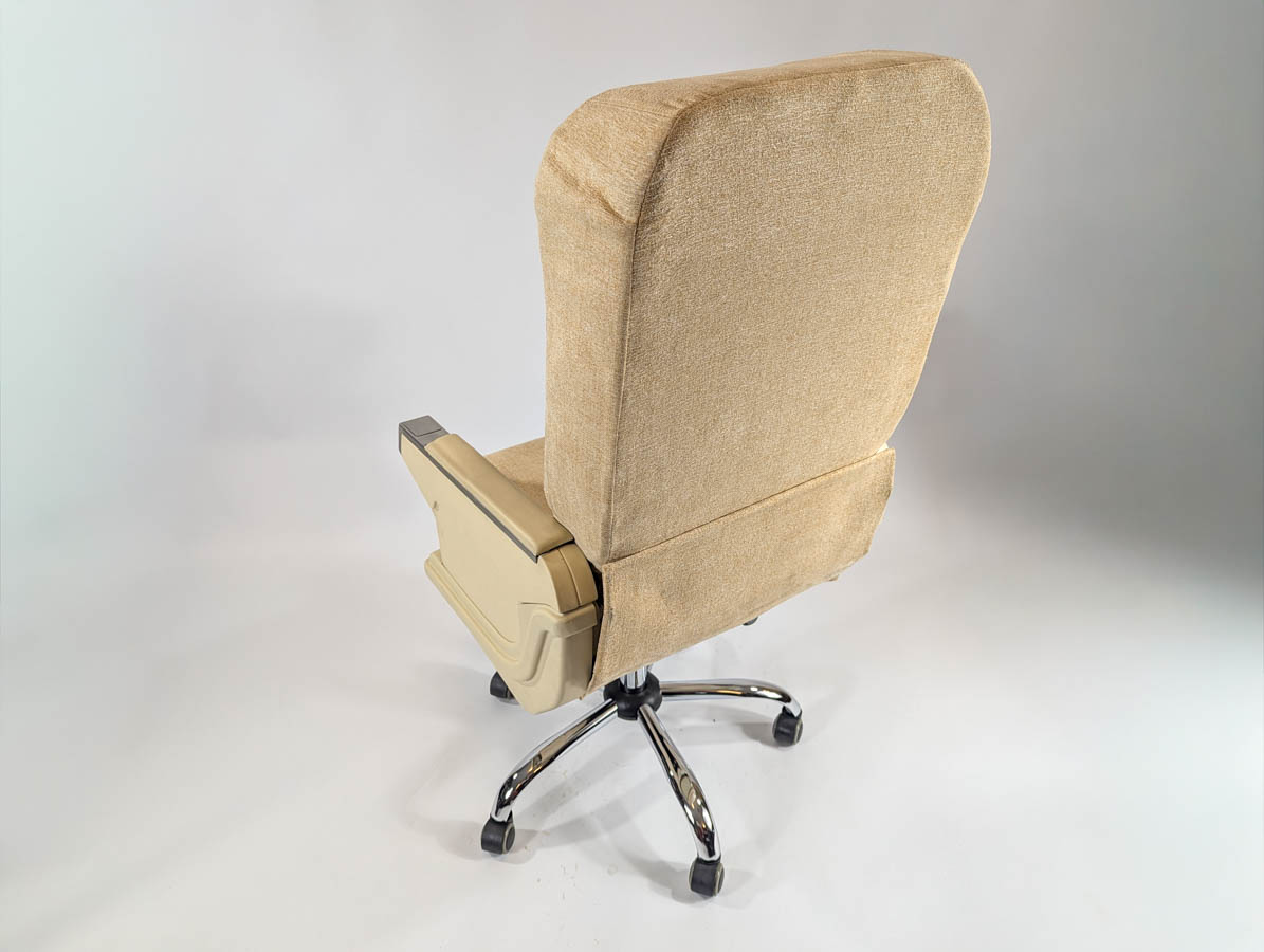 Boeing 727 Beige Office Chair With Fold Out Trays - Image 6