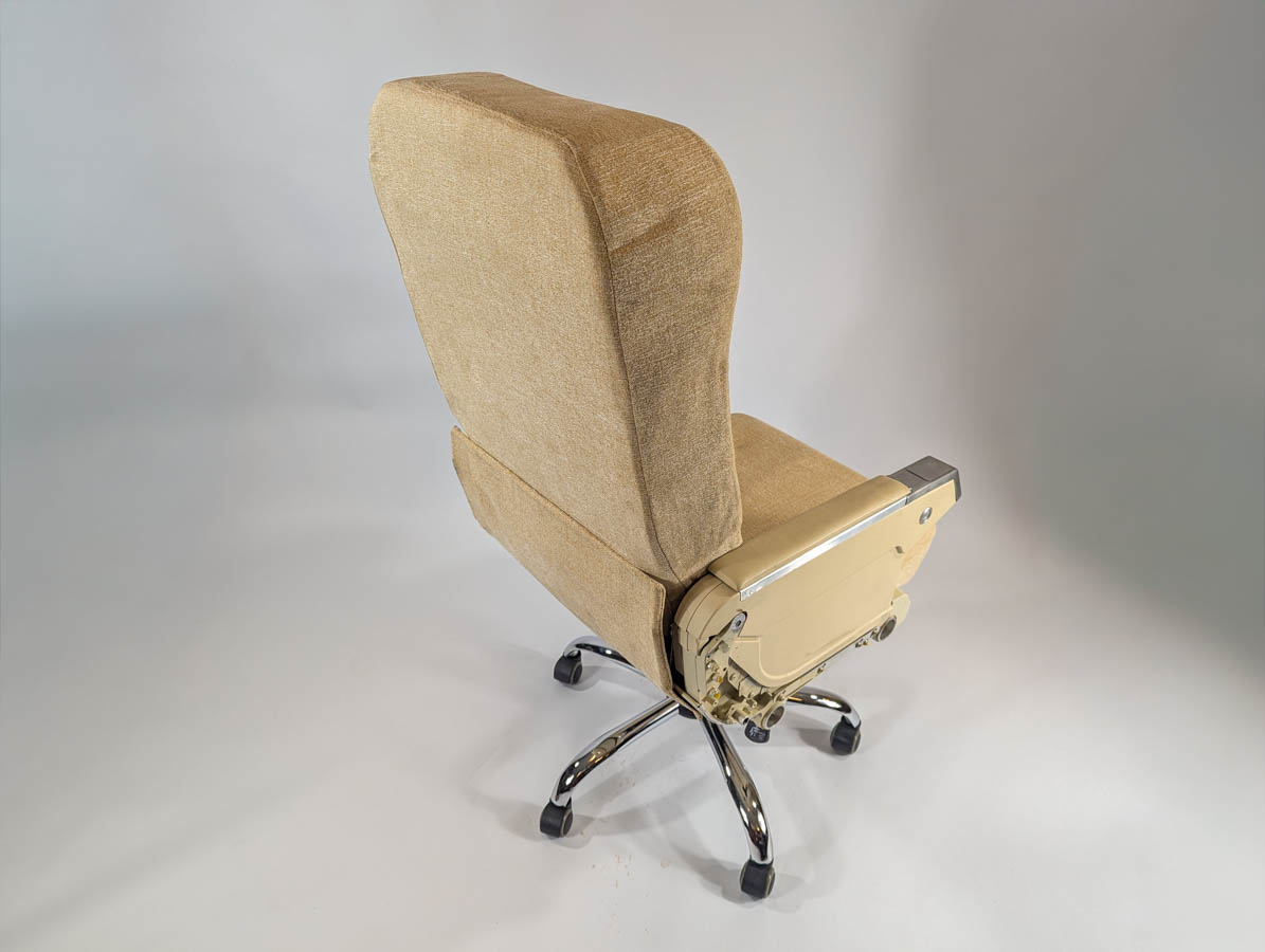 Boeing 727 Beige Office Chair With Fold Out Trays - Image 8