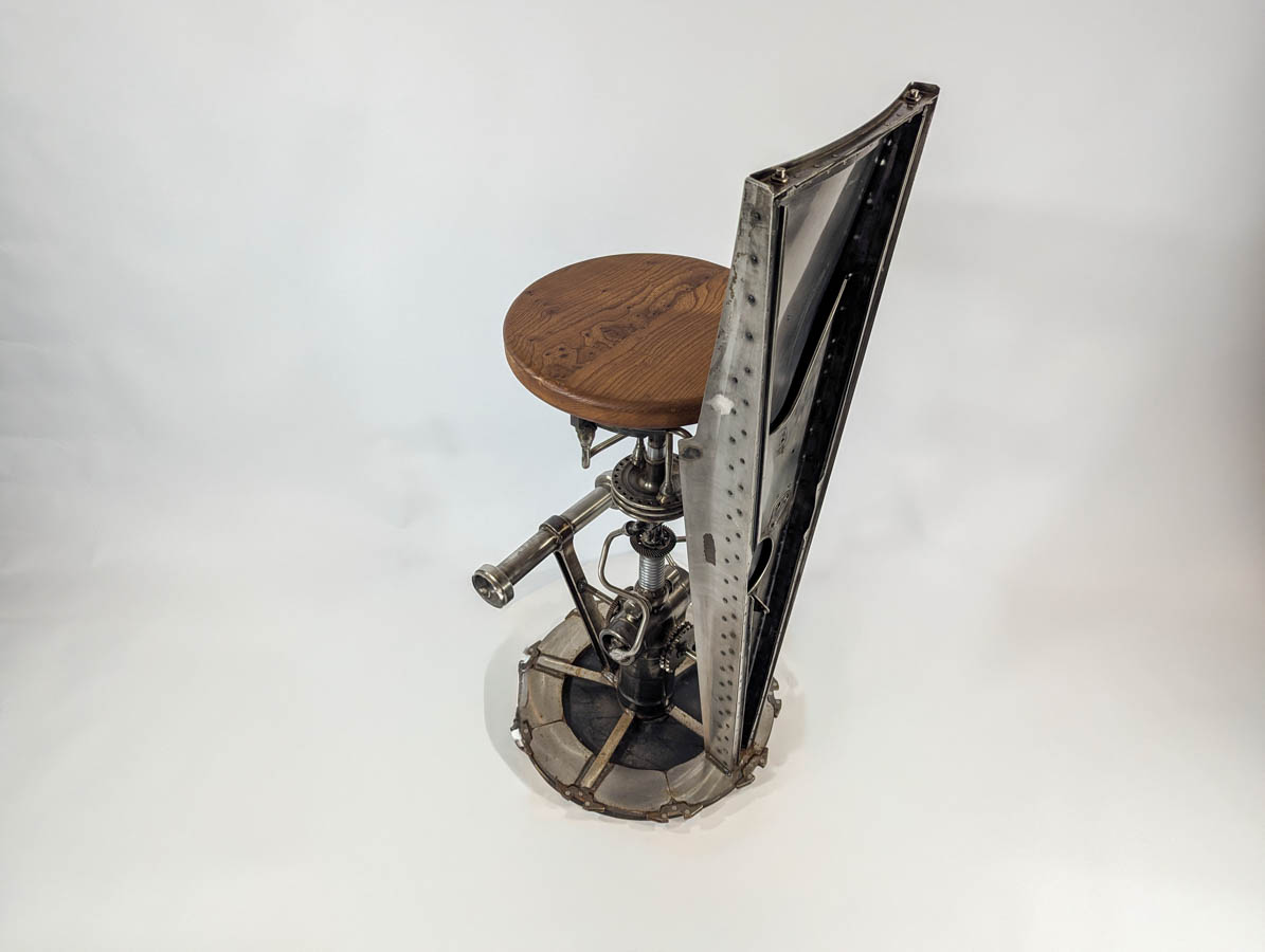 A310 Backed Stool — Elm & Aerospace Provenance - Image 11