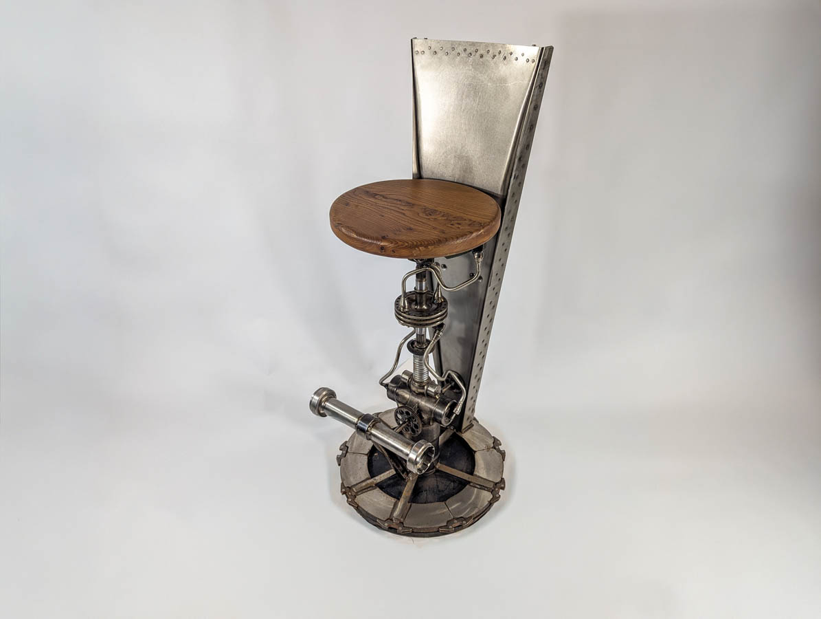 A310 Backed Stool — Elm & Aerospace Provenance - Image 13