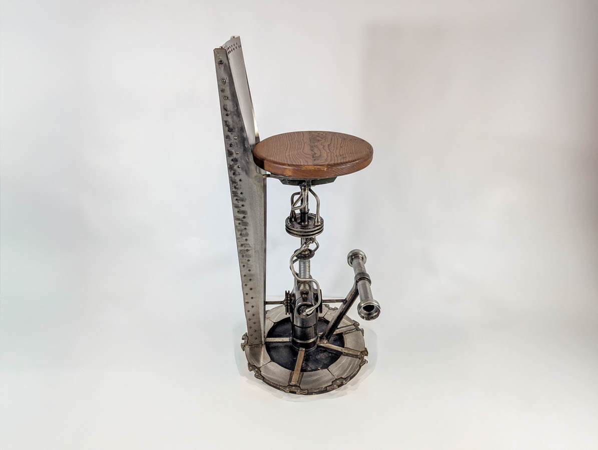 A310 Backed Stool — Elm & Aerospace Provenance - Image 7