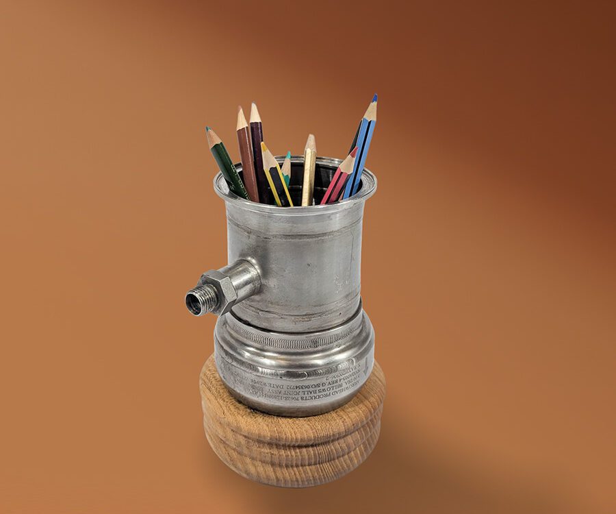 Pen Pot Aircraft Air Bypass Bellow On Elm Base